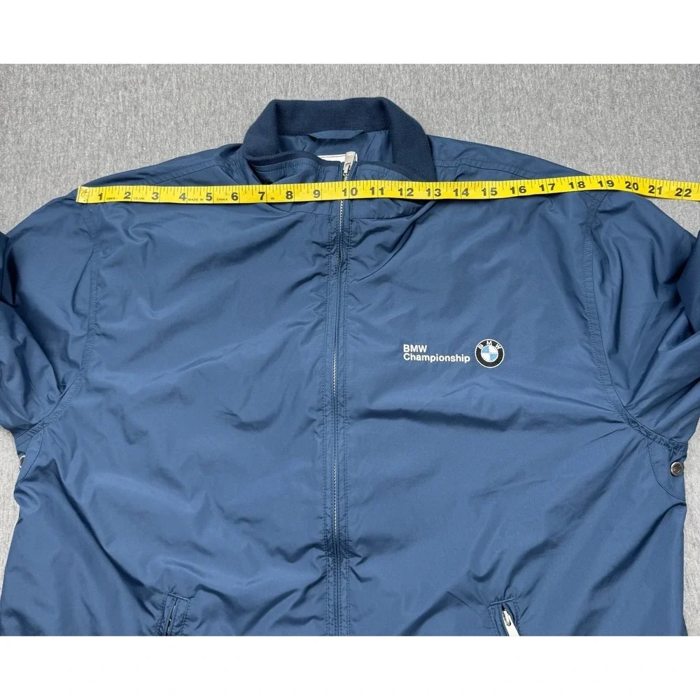 Peter Millar BMW Championship Jacket Men's Small Navy Blue Full Zip Golf Pockets